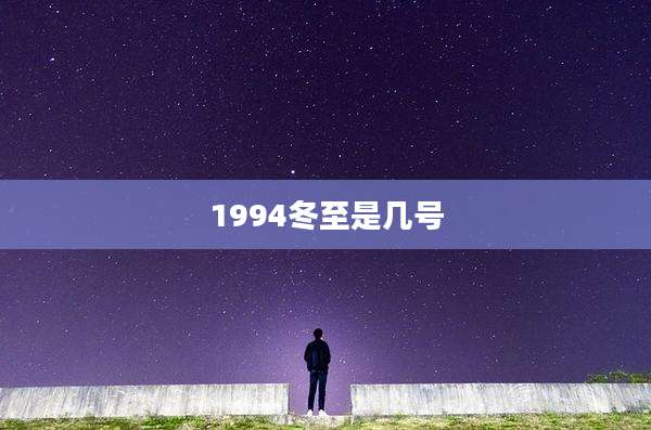 1994冬至是几号