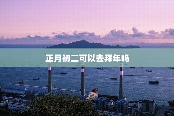 正月初二可以去拜年吗