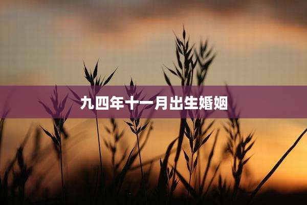 九四年十一月出生婚姻