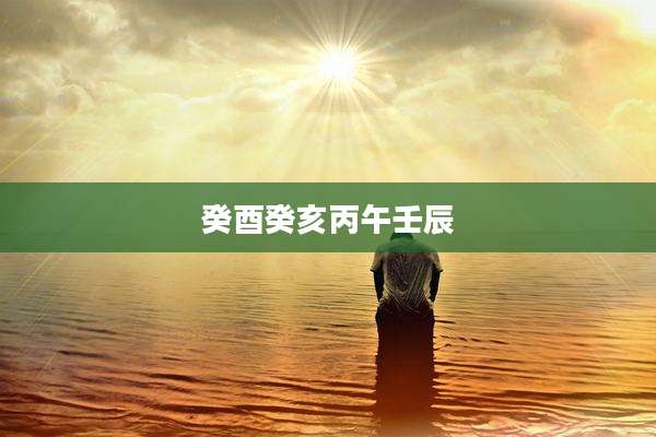 癸酉癸亥丙午壬辰