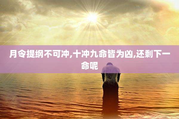 月令提纲不可冲,十冲九命皆为凶,还剩下一命呢
