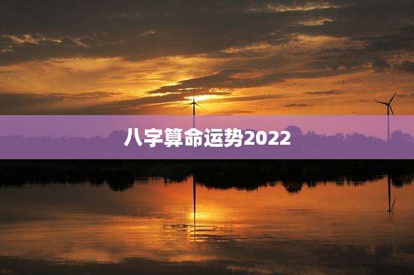 八字算命运势2022