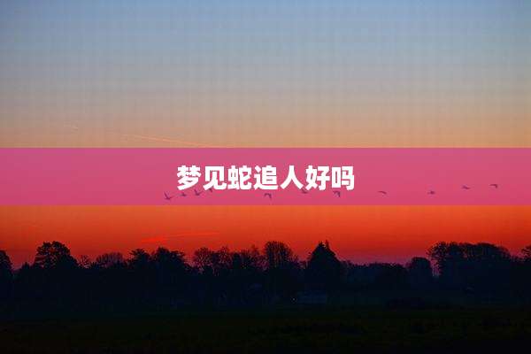 梦见蛇追人好吗