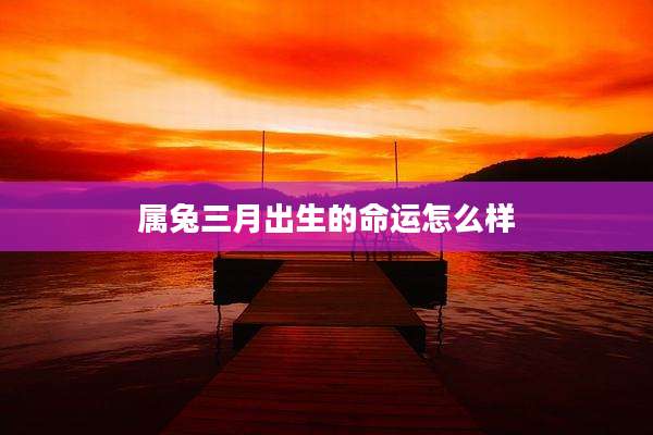 属兔三月出生的命运怎么样