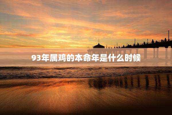 93年属鸡的本命年是什么时候