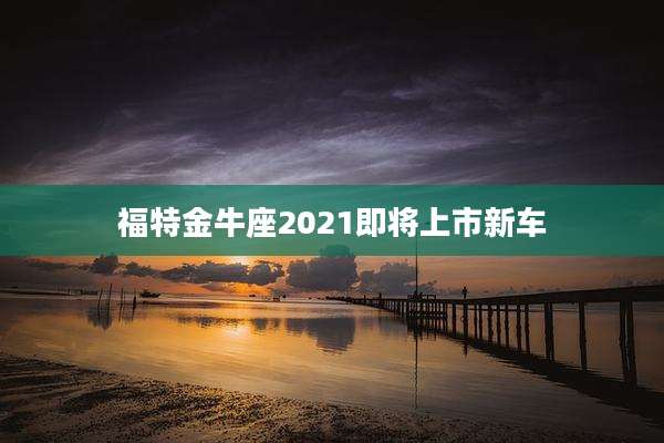 福特金牛座2021即将上市新车