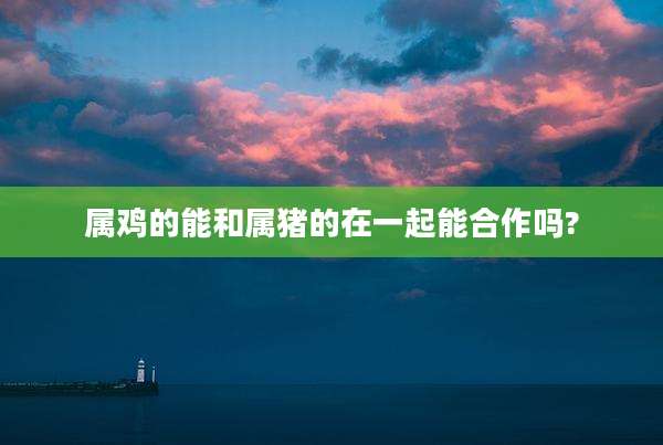 属鸡的能和属猪的在一起能合作吗?