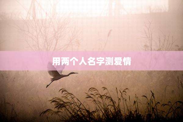 用两个人名字测爱情