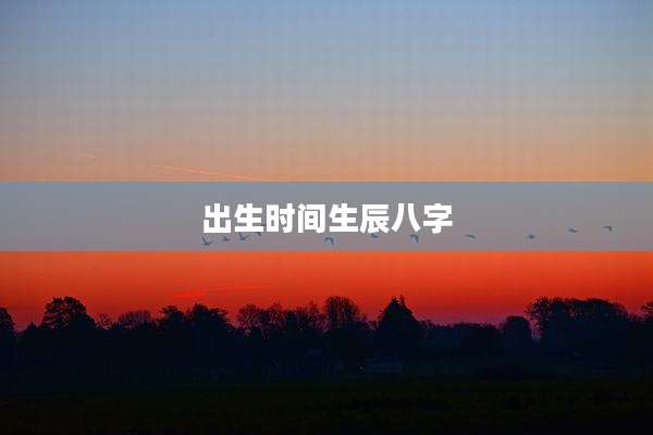 出生时间生辰八字