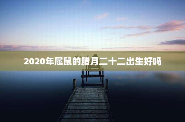 2020年属鼠的腊月二十二出生好吗