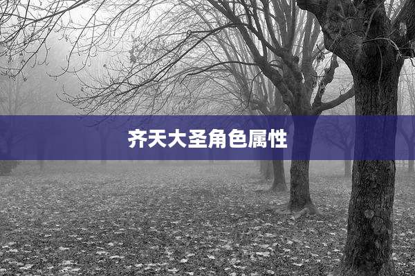 齐天大圣角色属性