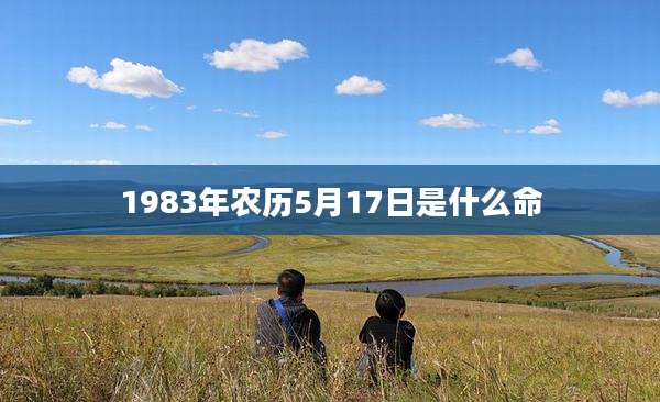 1983年农历5月17日是什么命