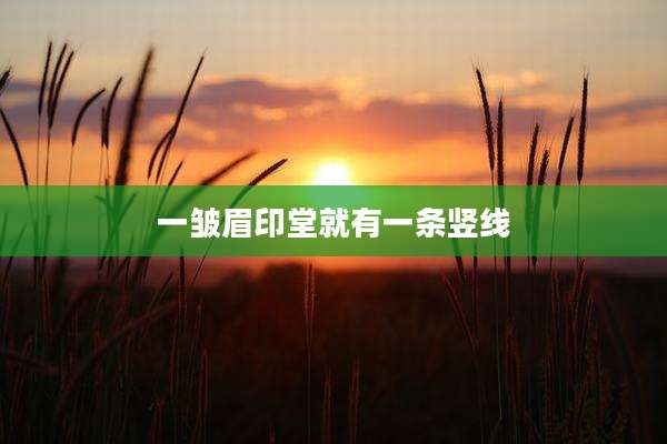 一皱眉印堂就有一条竖线