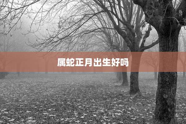 属蛇正月出生好吗