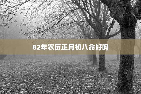 82年农历正月初八命好吗