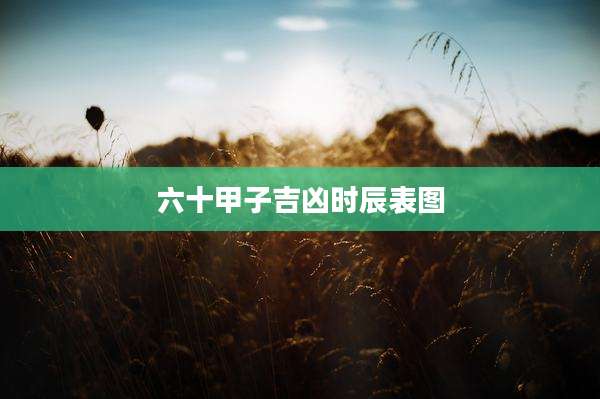 六十甲子吉凶时辰表图