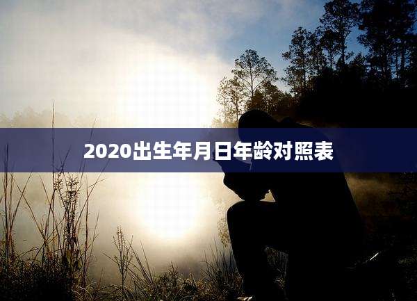2020出生年月日年龄对照表