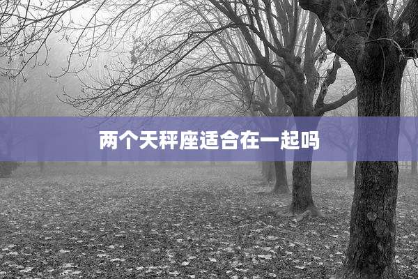 两个天秤座适合在一起吗