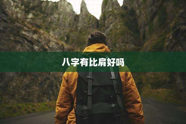 八字有比肩好吗