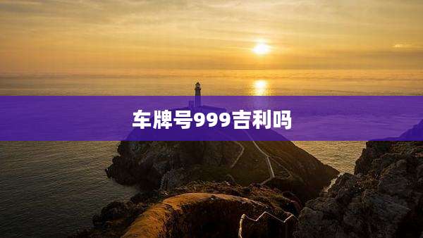车牌号999吉利吗