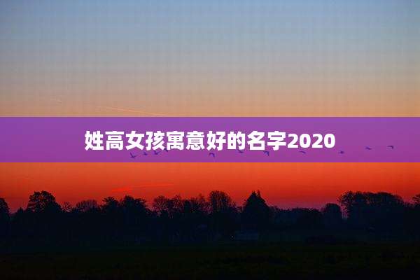 姓高女孩寓意好的名字2020