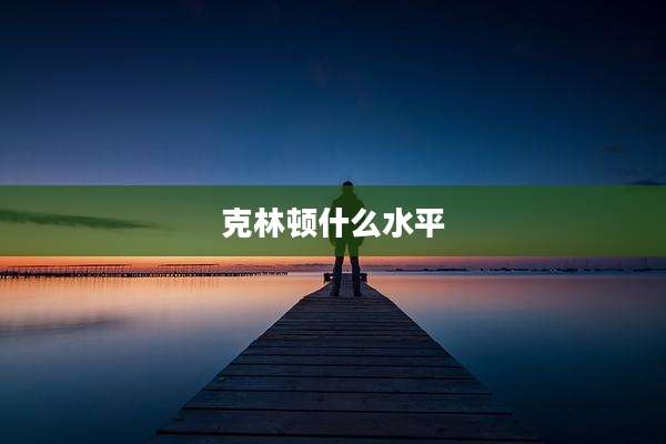 克林顿什么水平