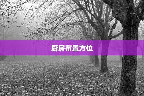 厨房布置方位