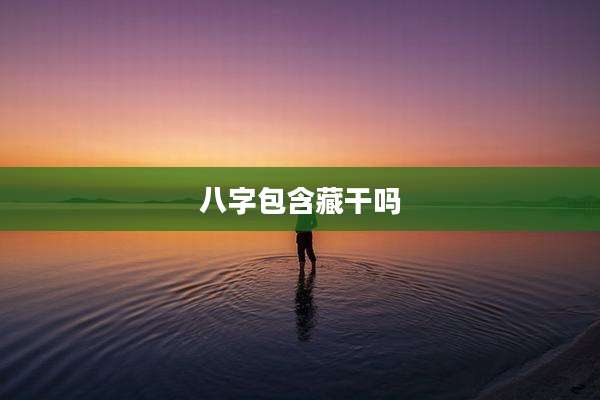 八字包含藏干吗