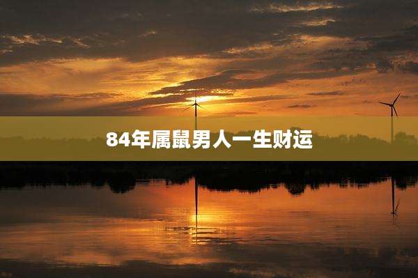 84年属鼠男人一生财运