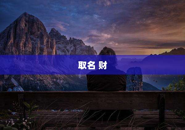 取名 财