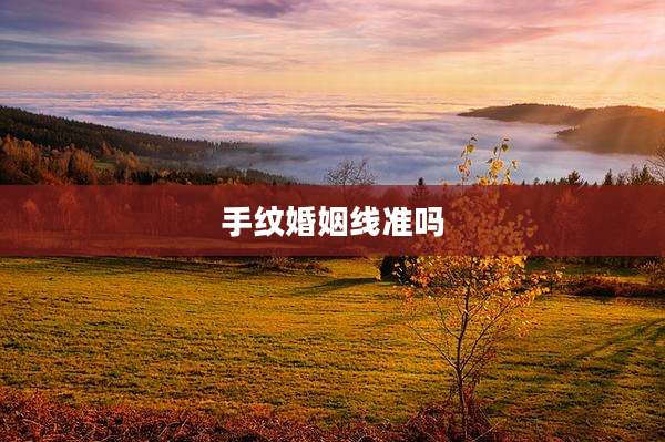 手纹婚姻线准吗