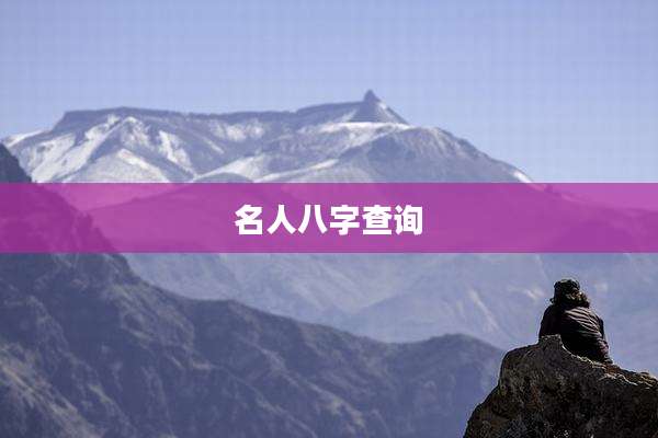 名人八字查询