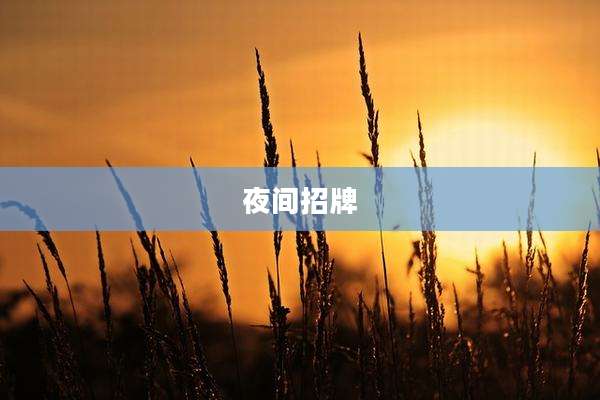 夜间招牌