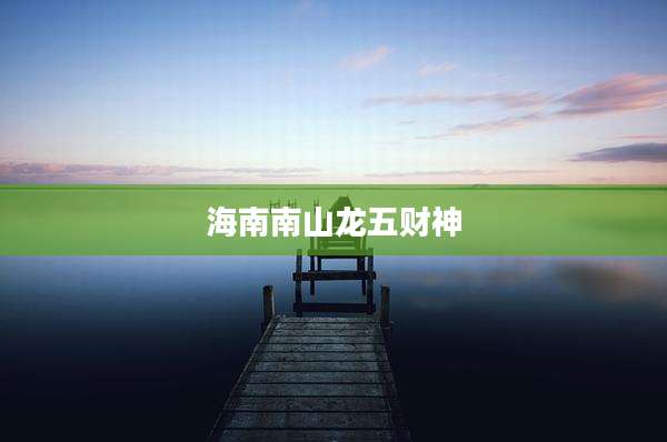 海南南山龙五财神