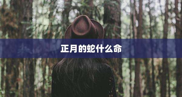 正月的蛇什么命