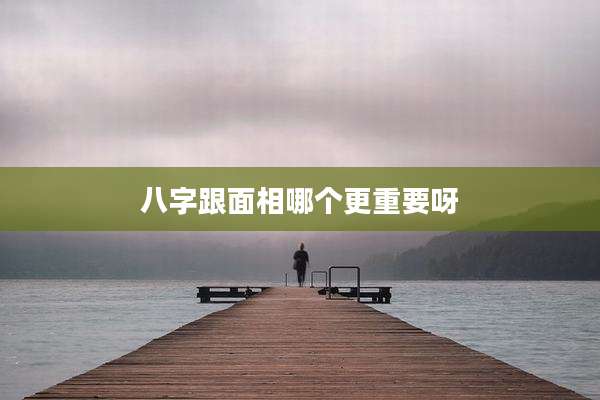 八字跟面相哪个更重要呀