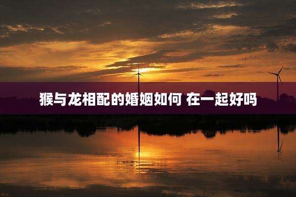 猴与龙相配的婚姻如何 在一起好吗