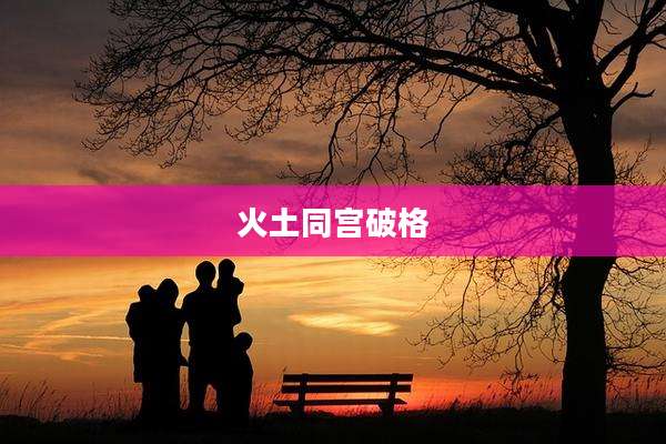 火土同宫破格