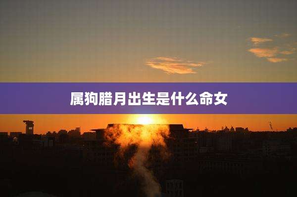 属狗腊月出生是什么命女