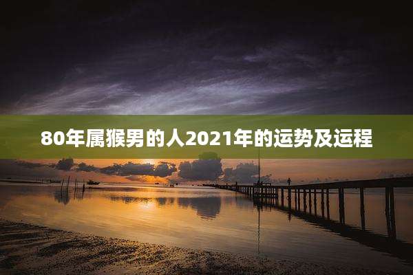 80年属猴男的人2021年的运势及运程