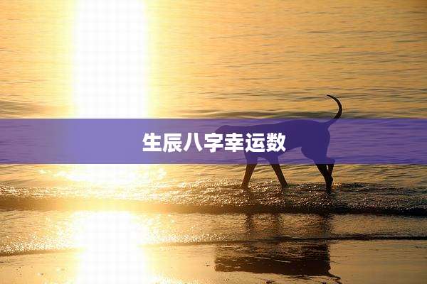 生辰八字幸运数