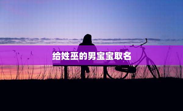给姓巫的男宝宝取名