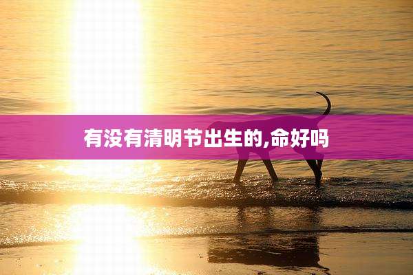 有没有清明节出生的,命好吗