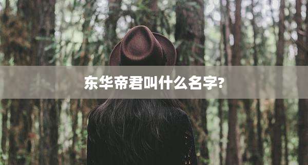 东华帝君叫什么名字?