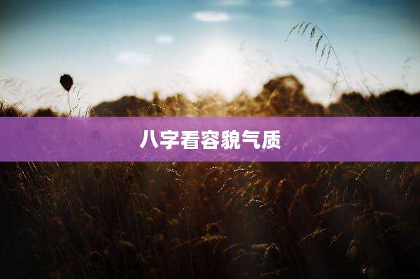 八字看容貌气质