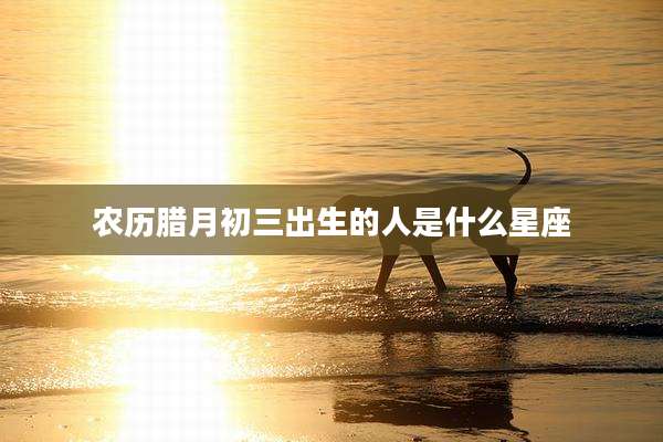 农历腊月初三出生的人是什么星座