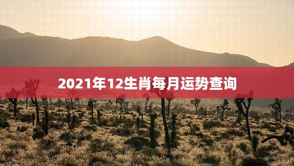 2021年12生肖每月运势查询