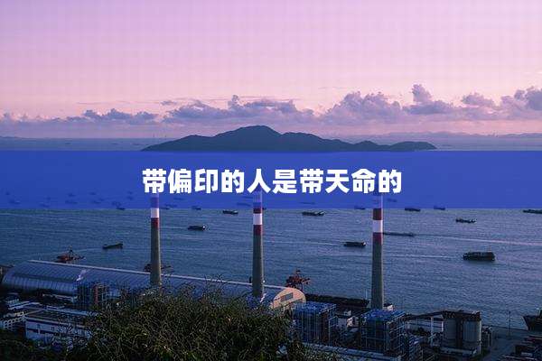 带偏印的人是带天命的