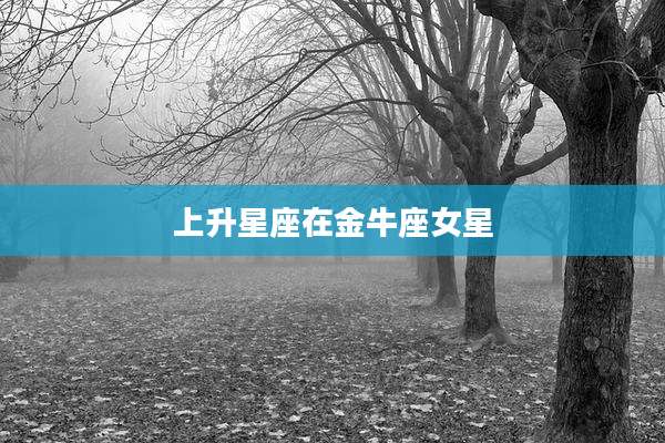上升星座在金牛座女星