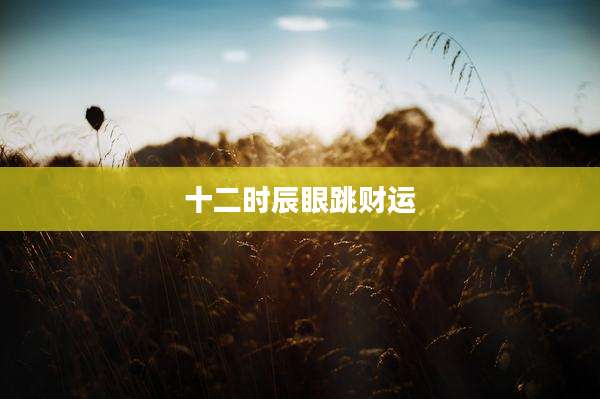 十二时辰眼跳财运